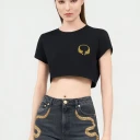 Roberto Cavalli Dame Topper Svart M,