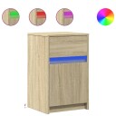  Nattbord med LED sonoma eik konstruert tre 8721102965678