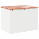 vidaXL Hagebenk Hvit 60 x 40 x 43 cm Stål
