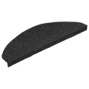 vidaXL Selvklebende trappematter 10 stk svart 65x26 cm