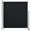 vidaXL Uttrekkbar sidemarkise 140 x 300 cm svart