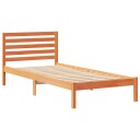  Sengestamme med hodegjerde Voksbrun 100 x 210 cm Heltre furu
