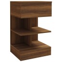 vidaXL Nattbord brun eik 40x35x65 cm konstruert tre