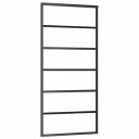 vidaXL Skyvedør med monteringssett svart 90x205 cm ESG-glass