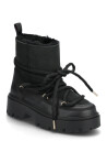 Tommy Hilfiger Real Shearling Laceup Snowboot - Black - 40