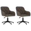 vidaXL Spisestuestol 2 stk. Fløyel 55 x 59,5 x 77 cm Mørkegrå