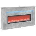 vidaXL Peis med LED-stripe Betong 130 x 20 x 69,5 cm Konstruert tre