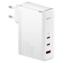 Baseus Wall charger  GaN5 Pro 2xUSB-C + USB 140W (white)