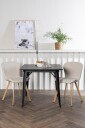 Venture Home   Spisegruppe Tempe med 2 stk stoler Lilja   Svart