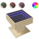  Salongbord med LED sonoma eik 50x50x45 cm konstruert tre 847527