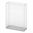 vidaXL Gabionkurv med lokk galvanisert tråd 100 x 80 x 30 cm