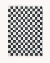 Maison Deux Checkerboard Pledd Sort/Hvit