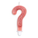 Kakelys Tall Glitter Roségull   Spørsmålstegn