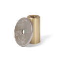 SuperMagneter Rustfri Messingbelagt Magnet Ø 10 Mm Med M4 Innvendig Gjenge   Brass Magnets