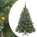  Kunstig juletre med 150 LED med stativ grønn 150 cm PE og PVC