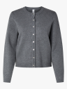 Y.A.S Elena Long Sleeve Knit Cardigan Grå S