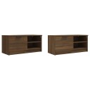 vidaXL TV-benker 2 stk brun eik 80x35x36,5 cm konstruert tre