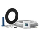 Ebeco Gulvvarmesett Cable Kit 500 Med Varmekabel Og Termostat 107 m, 1180 w