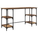 vidaXL Skrivebord med hylle Gamle tre 140 x 50 x 75 cm Konstruert tre