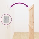 vidaXL Veggmontert hodegavl 82,5x3x110 cm heltre furu