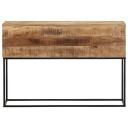  Konsollbord 110x30x75 cm grovt heltre mangotre og jern 8721012364752