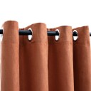 vidaXL Lystette gardiner med metallringer 2 stk rust 140x225 cm