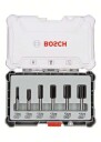 Bosch 6-delt Fresesett for Bløtt Tre med 6 mm Skaft