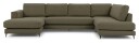 Juvila PALMA U-sofa, open end høyre, Grønn   Unoliving