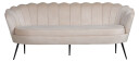 Calais sofa 3 seter velour beige.
