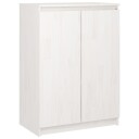 vidaXL Skjenk 60x36x84 cm heltre furu hvit