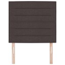 Sengegavl Linjedesign Mørk Brun 100 cm Stoff