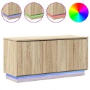  TV skap med LED Sonoma eik 100 x 38 x 49 cm Konstruert tre