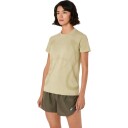 Asics Women's Road Seamless Short Sleeve Top Khaki/Cream S