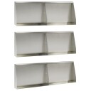 vidaXL Støttemur 6 stk. 60 x 12 x 40 cm Rustfritt stål Sølv
