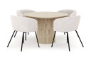 Andrarum Uppveda Rundt Spisebord 120 cm med 4 Berit Stoler   Beige