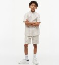 Tommy Hilfiger Relaxed Linen Blend Stripe Short Beige 176