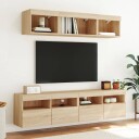 vidaXL Vegghengte TV-enheter med LED 5 deler sonoma eik konstruert tre 8721012471351