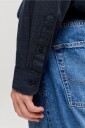 Jack & Jones Plus   Skjorte Jjefield Melange Shirt Ls Sn Pls   Blå