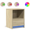  Nattbord med LED sonoma eik konstruert tre 8721102965883
