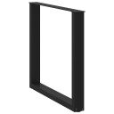  Spisebordben U formet 2 stk svart 80x72 73 cm stål