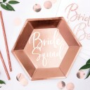 Partydeco Papptallerken Bride Squad Roségull 6-pakning TPP21-019R