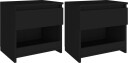 vidaXL Nattbord 2 stk svart 40x30x39 cm sponplate