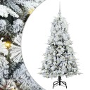  Kunstig sammensatt juletre med 150 LED grønn 150 cm PE og PVC