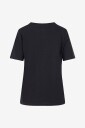 Coster Copenhagen   T skjorte T shirt with beaded heart patch   Mid sleeve   Svart