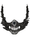 Maske med Hodeskallefront og Fjær Skjelett 20001