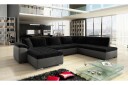 Dynir Sofa med Sjeselong og Divan 4 seter   Svart/Grå