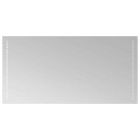 vidaXL LED Badevindu Gjennomsiktig 100 x 50 cm herdet glass