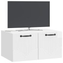  Vegghengt TV skap Veggmontert Høgglans hvit 59,5 x 41 x 30 cm