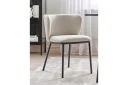 Sett med 2 spisestoler Mina - Beige, svart/Polyester
