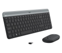 Logitech Slim Wireless Combo MK470 - Tastatur & Mussett - Engelsk - Storbritannia - Svart